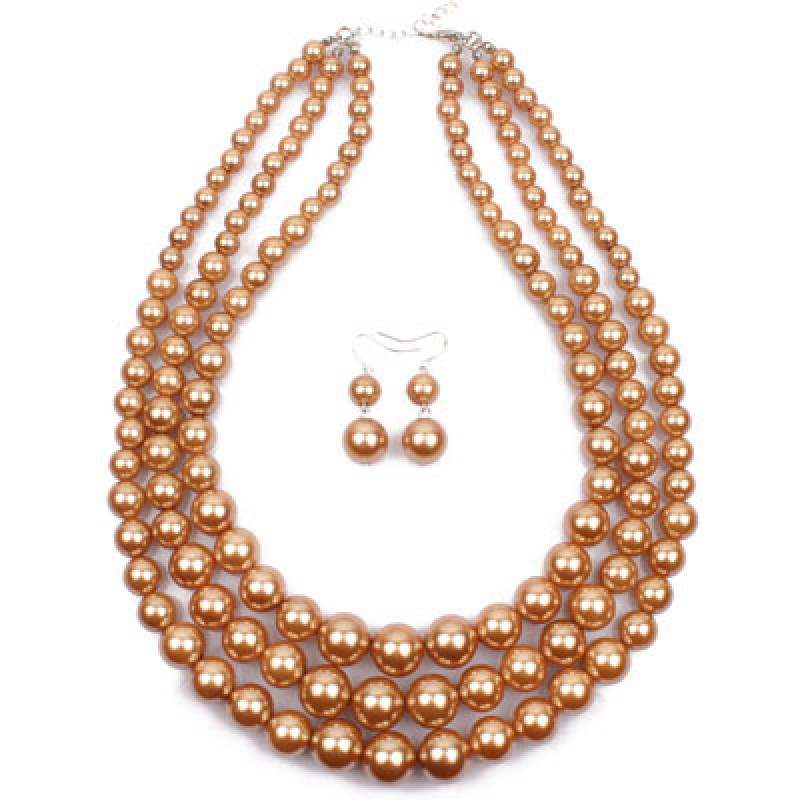 Cross Border Pearls From Europe And America, Fashionable And Exaggerated Women's Pearl Necklace With Multiple Layers Of Collarbone, 6410