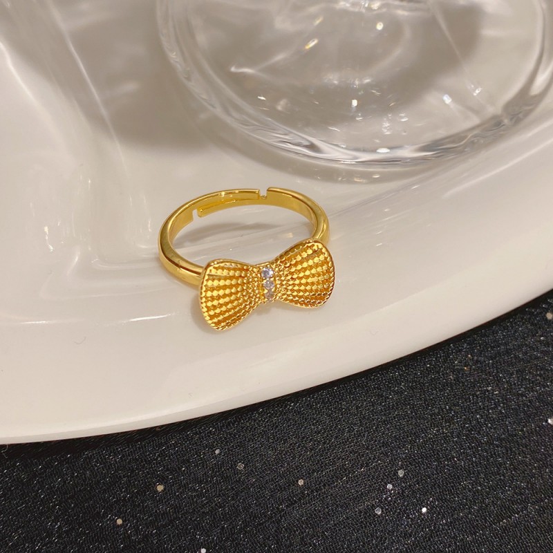 2023 New Genuine Gold Electroplated Diamond Ring, Adjustable Mesh Red Ring, Handicraft, Small And Luxury Jewelry For Women