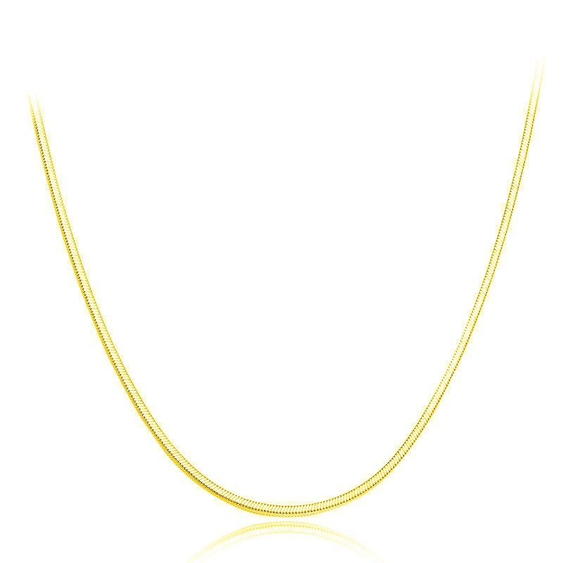 S925 Sterling Silver Snake Bone Chain Necklace Women's Net Red Ins Collar Neckchain Pure Gold Chain Ultra Fine Overlay Fashion Versatile