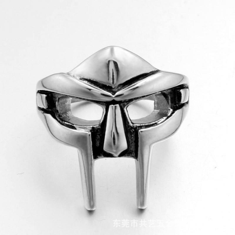 Pharaoh Mask Male And Female Ring Superman Iron Man Cross Border Stainless Titanium Steel Couple Hand Jewelry In Europe And America
