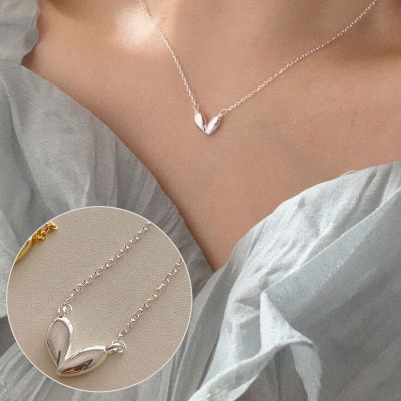 Korean Version S925 Silver Temperament Water Drop Necklace, Women's Retro Fashion, Elegant And Simple Collarbone Chain, Creative And Artistic Jewelry Trend