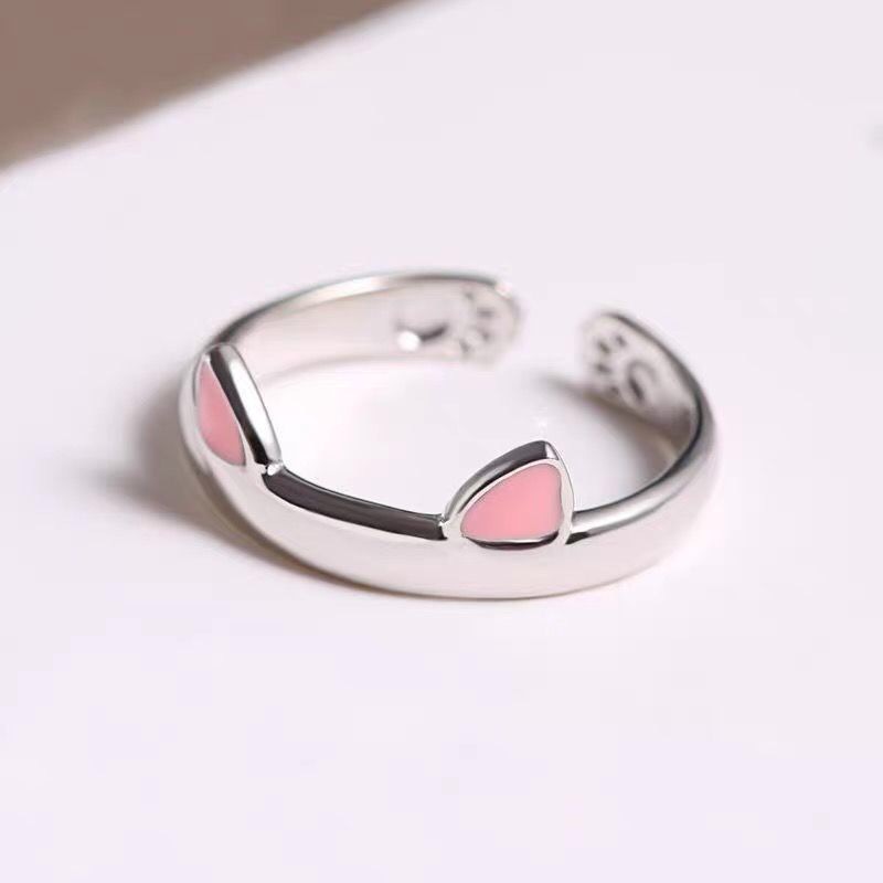 Rabbit Ear Ring, Female Opening Design, Small And Simple, Small White Rabbit Ring, Advanced Feel Hand Jewelry Wholesale