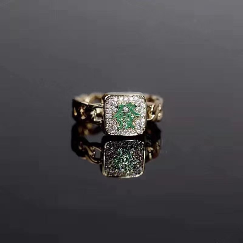(Star River Mystery) Vintage Style Tourmaline Open Index Finger Ring, Small And Luxury Design, High Sense Wrapped Ring