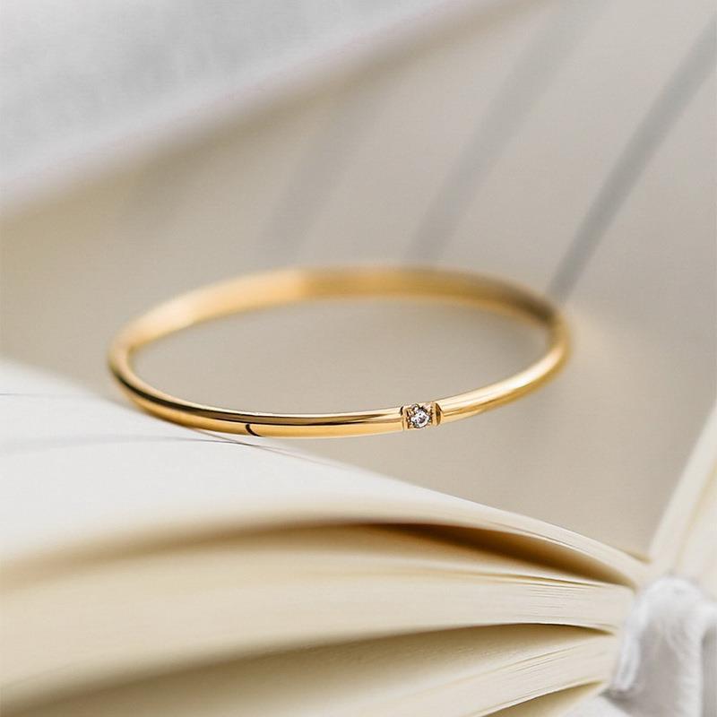 Strong Push Extremely Fine! Colorless Broken Diamond Japanese Ring For Women's Minimalist, Luxury, And Light Ins Style Tail Ring Ring