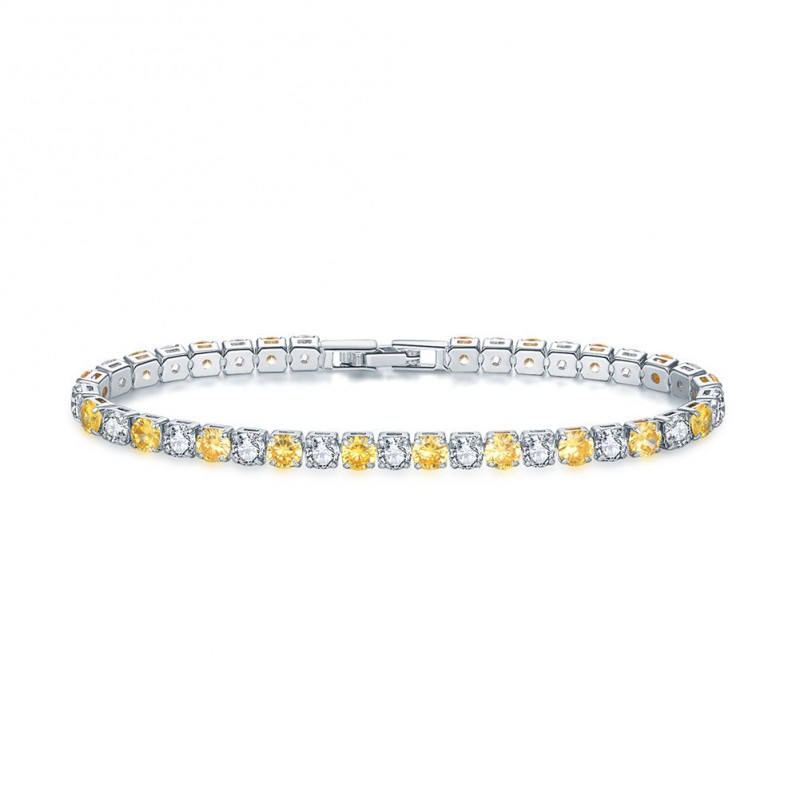 4.0mm Zircon Tennis Bracelet Unisex Fashion Simple...