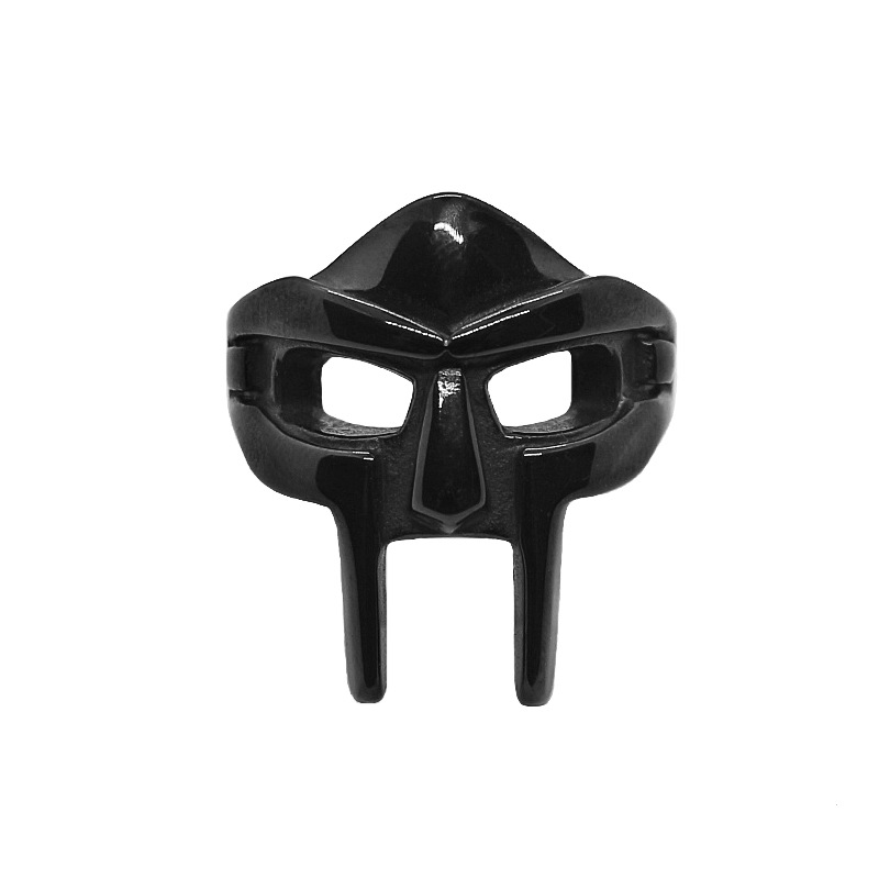 Pharaoh Mask Male And Female Ring Superman Iron Man Cross Border Stainless Titanium Steel Couple Hand Jewelry In Europe And America