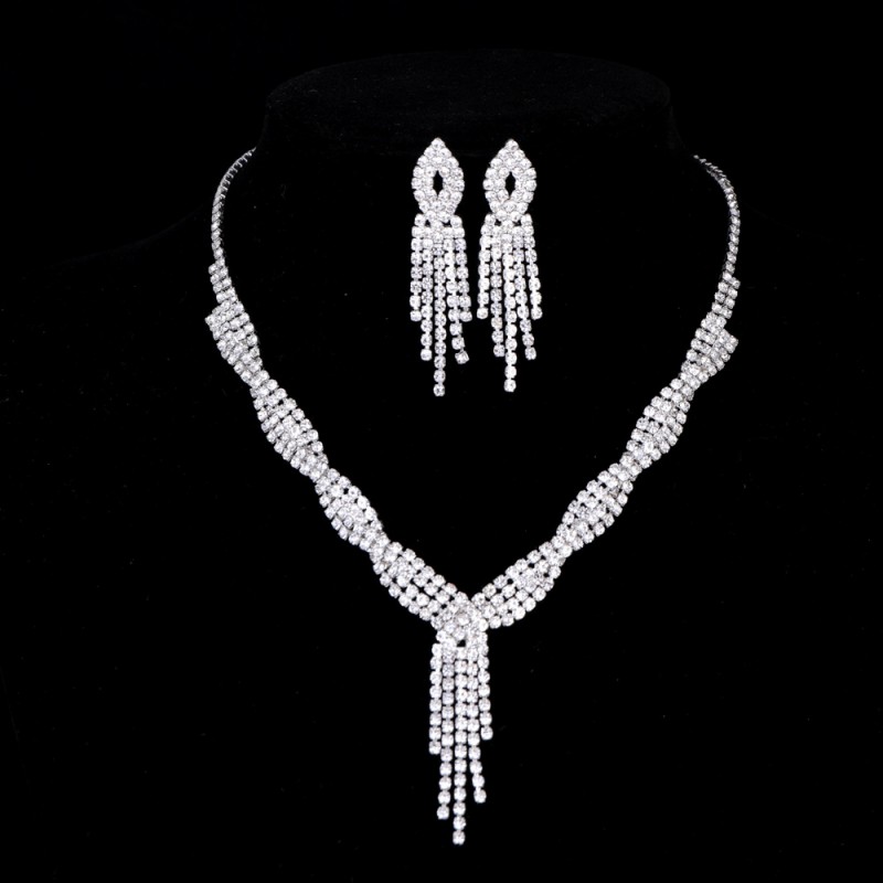 New Jewelry Set Silver Independent Packaging Women...