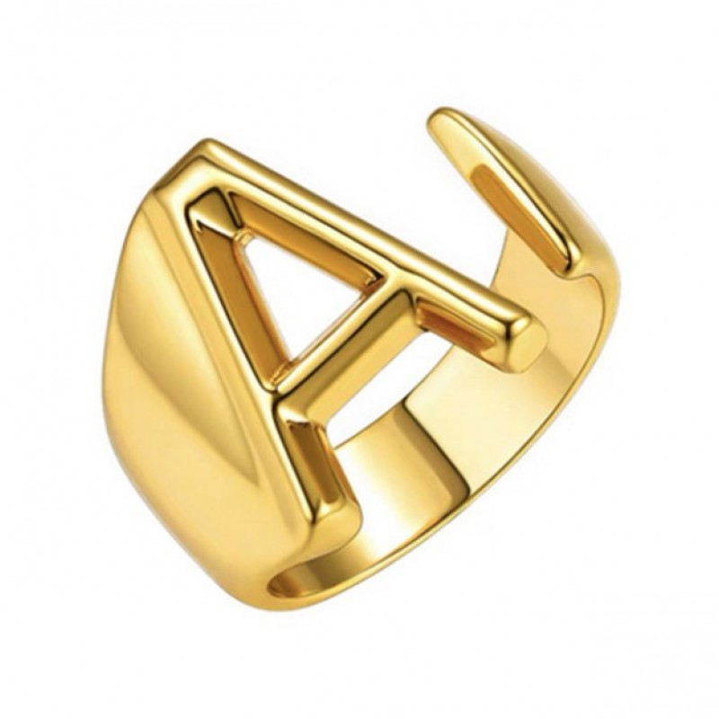 26 English Letter Rings For Women With Adjustable Opening, Fashionable European And American Personalized Network Red Ins Fashion Ring Wholesale
