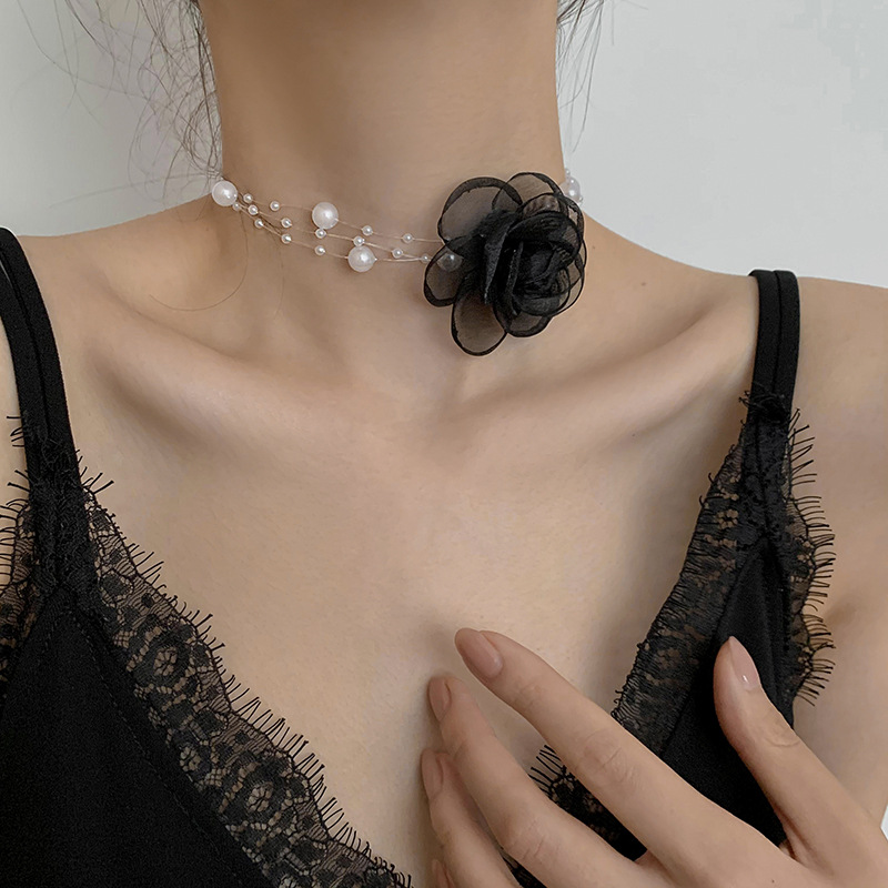 Advanced Sensory Pearl Neck Chain Choker Neck Accessories Small Design Necklace For Female Super Immortal Style Collar Chain