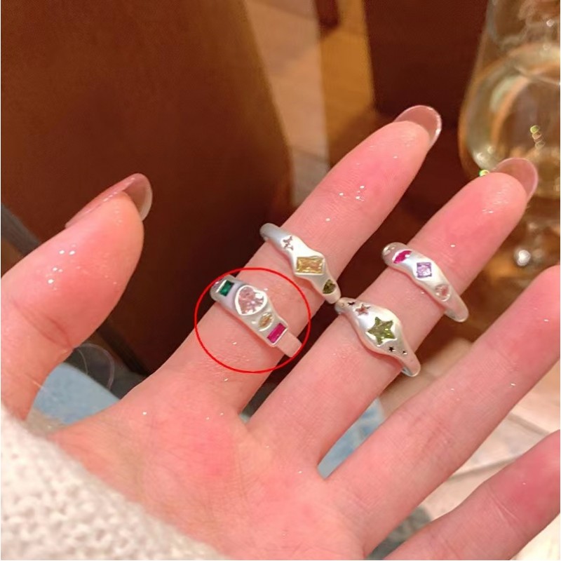 (Star River Mystery) Vintage Style Tourmaline Open Index Finger Ring, Small And Luxury Design, High Sense Wrapped Ring