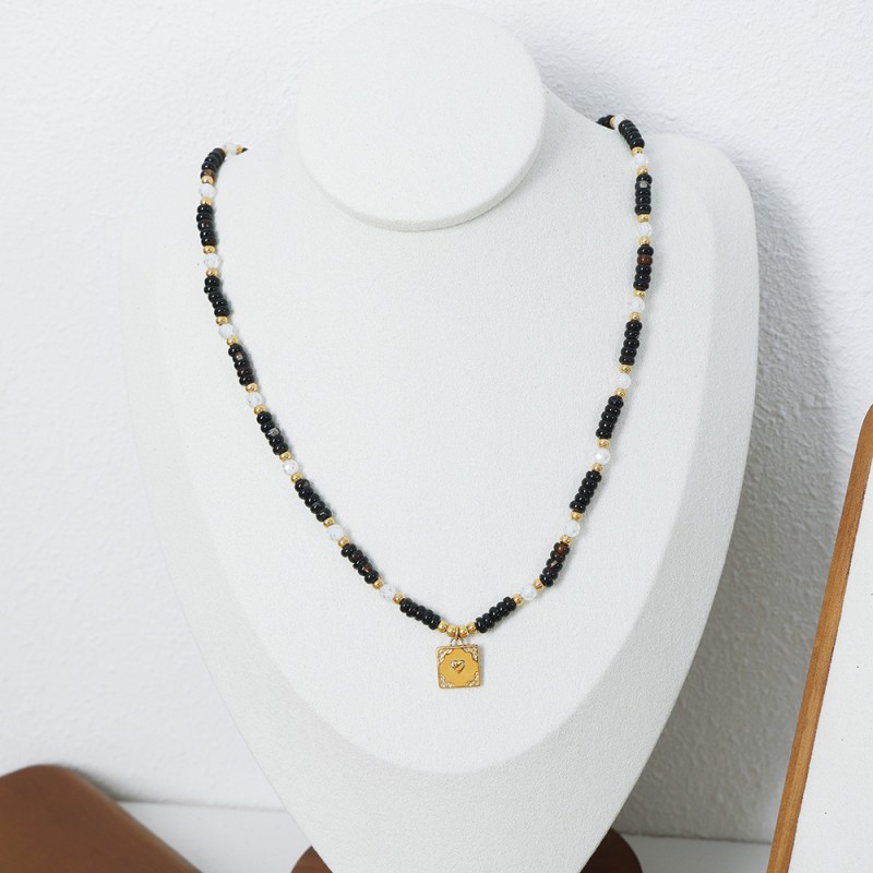 British Retro Fashion Jewelry, Tiger Eye Stone, Ag...