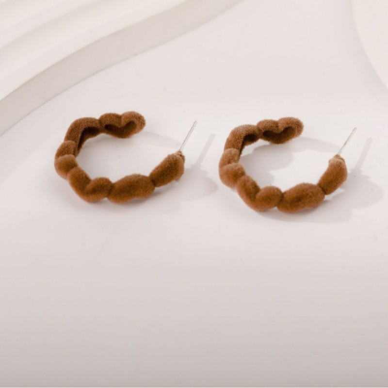 Autumn And Winter New Love Flocking Ear Studs, Sma...